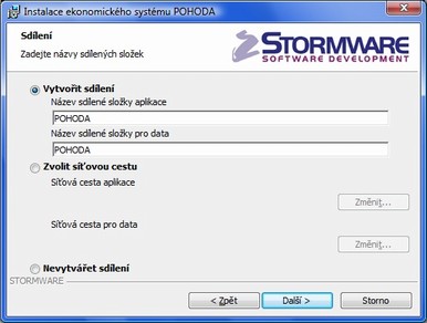 Nov� s�ov� instalace