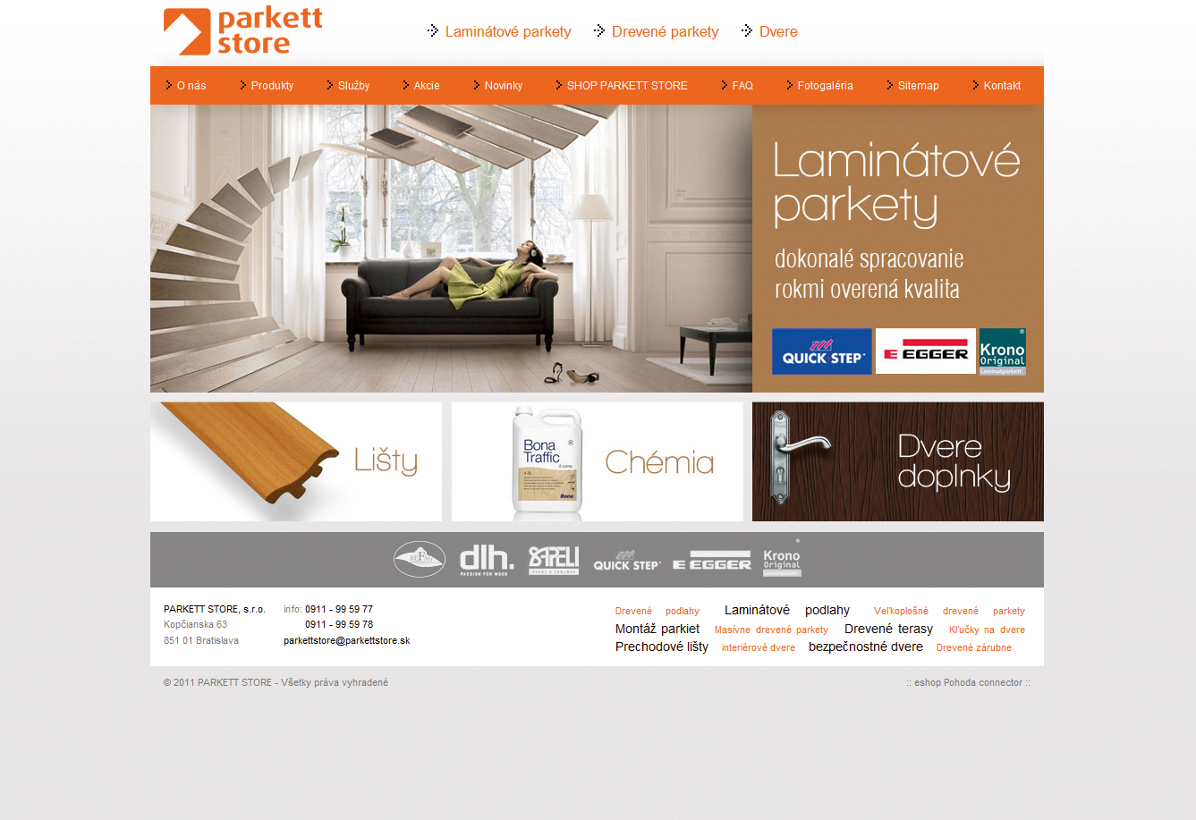 PARKETT STORE: Zobrazená stránka firmy PARKETT STORE, s. r. o.
