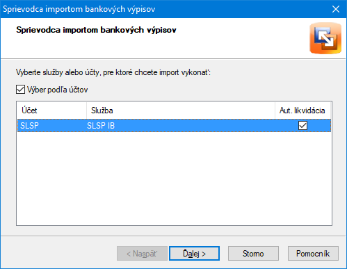Sprievodca importom bankových výpisov
