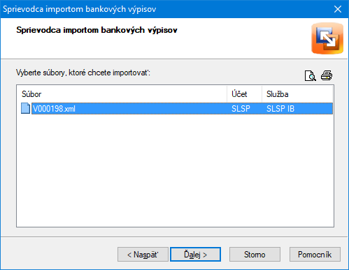 Sprievodca importom bankových výpisov