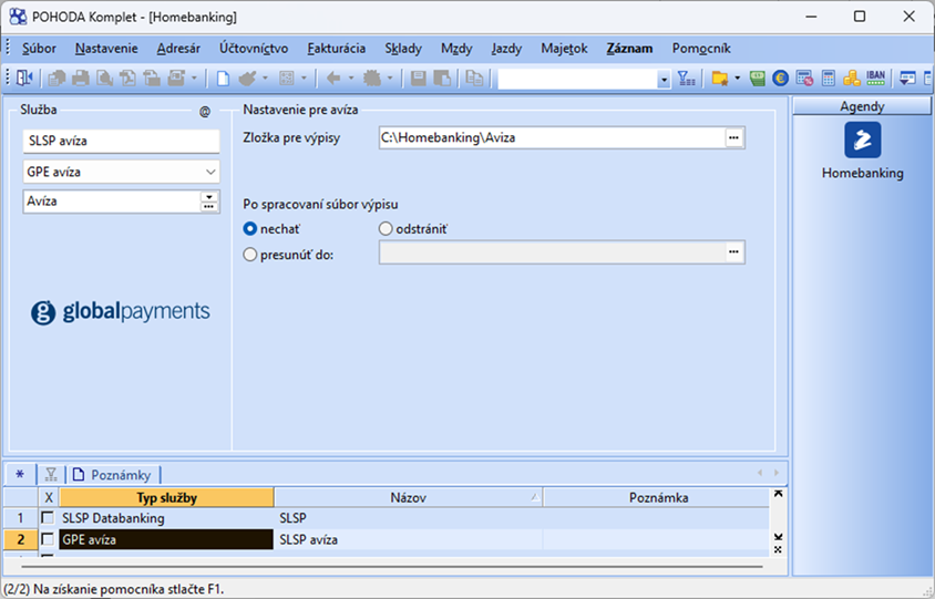 Agenda Homebanking