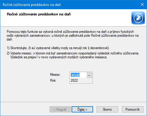 Ročné zúčtovanie preddavkov na daň