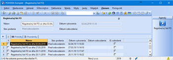Registračný list FO