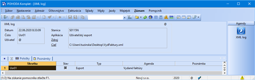 XML log